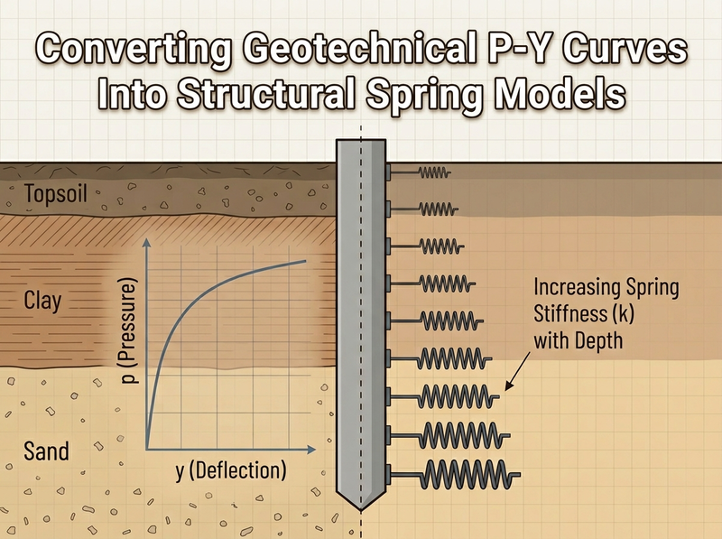 Converting Geotechnical P-Y Curves Into Structural Spring Models